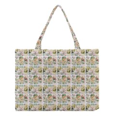 Victorian Flower Labels Medium Tote Bag by snowwhitegirl