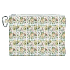 Victorian Flower Labels Canvas Cosmetic Bag (xl)