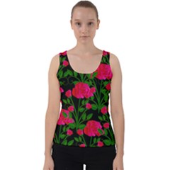 Roses At Night Velvet Tank Top