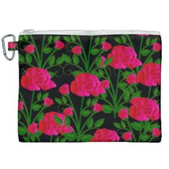 Roses At Night Canvas Cosmetic Bag (xxl)