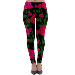 Roses At Night Lightweight Velour Leggings