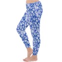 Officially Sexy Blue & White Cracked Pattern Winter Leggings  View2