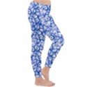 Officially Sexy Blue & White Cracked Pattern Winter Leggings  View3