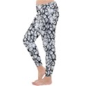 Officially Sexy White & Black Cracked Pattern Winter Leggings  View2