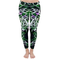 Officially Sexy Green Panther Collection Winter Leggings by OfficiallySexy