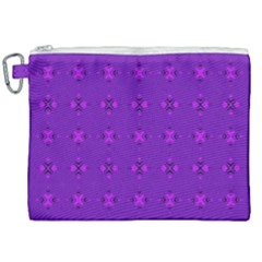 Bold Geometric Purple Circles Canvas Cosmetic Bag (xxl) by BrightVibesDesign