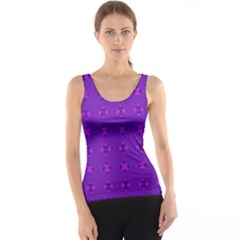 Bold Geometric Purple Circles Tank Top