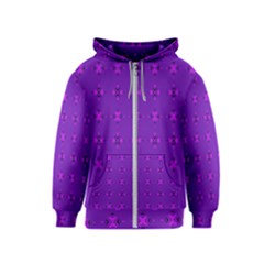 Bold Geometric Purple Circles Kids  Zipper Hoodie