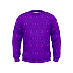 Bold Geometric Purple Circles Kids  Sweatshirt