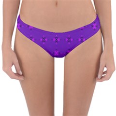 Bold Geometric Purple Circles Reversible Hipster Bikini Bottoms