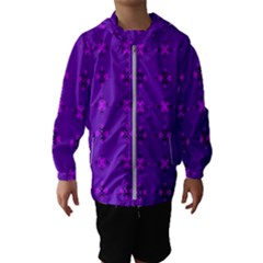 Bold Geometric Purple Circles Hooded Windbreaker (kids) by BrightVibesDesign