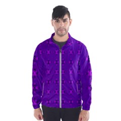 Bold Geometric Purple Circles Windbreaker (men) by BrightVibesDesign