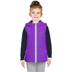 Bold Geometric Purple Circles Kid s Hooded Puffer Vest by BrightVibesDesign