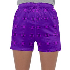 Bold Geometric Purple Circles Sleepwear Shorts