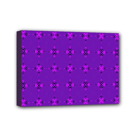 Bold Geometric Purple Circles Mini Canvas 7  x 5  (Stretched)