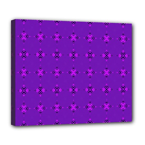 Bold Geometric Purple Circles Deluxe Canvas 24  x 20  (Stretched)