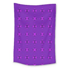 Bold Geometric Purple Circles Large Tapestry