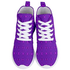 Bold Geometric Purple Circles Women s Lightweight High Top Sneakers by BrightVibesDesign