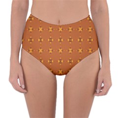 Bold  Geometric Yellow Circles Sm Reversible High-waist Bikini Bottoms by BrightVibesDesign