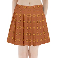 Bold  Geometric Yellow Circles Sm Pleated Mini Skirt