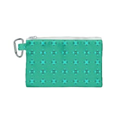 Modern Bold Geometric Green Circles Sm Canvas Cosmetic Bag (small) by BrightVibesDesign