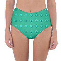 Modern Bold Geometric Green Circles Sm Reversible High-waist Bikini Bottoms by BrightVibesDesign