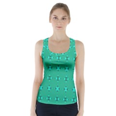 Modern Bold Geometric Green Circles Sm Racer Back Sports Top by BrightVibesDesign