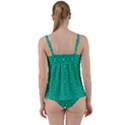 Modern Bold Geometric Green Circles Sm Twist Front Tankini Set View2