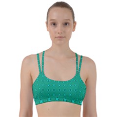 Modern Bold Geometric Green Circles Sm Line Them Up Sports Bra by BrightVibesDesign