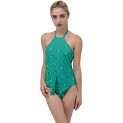 Modern Bold Geometric Green Circles Sm Go With The Flow One Piece Swimsuit