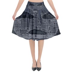 2451 Trill Cover Final Flared Midi Skirt