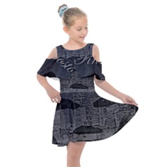 Trill Cover Final Kids  Shoulder Cutout Chiffon Dress