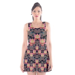 Heavy Metal Meets Power Of The Big Flower Scoop Neck Skater Dress by pepitasart