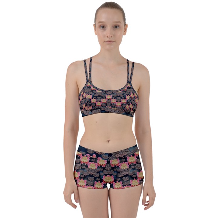 Heavy Metal Meets Power Of The Big Flower Women s Sports Set