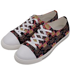 Heavy Metal Meets Power Of The Big Flower Women s Low Top Canvas Sneakers by pepitasart