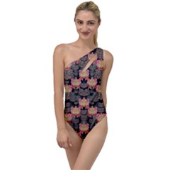 Heavy Metal Meets Power Of The Big Flower To One Side Swimsuit