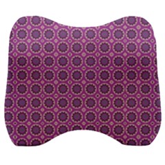 Floral Circles Pink Velour Head Support Cushion