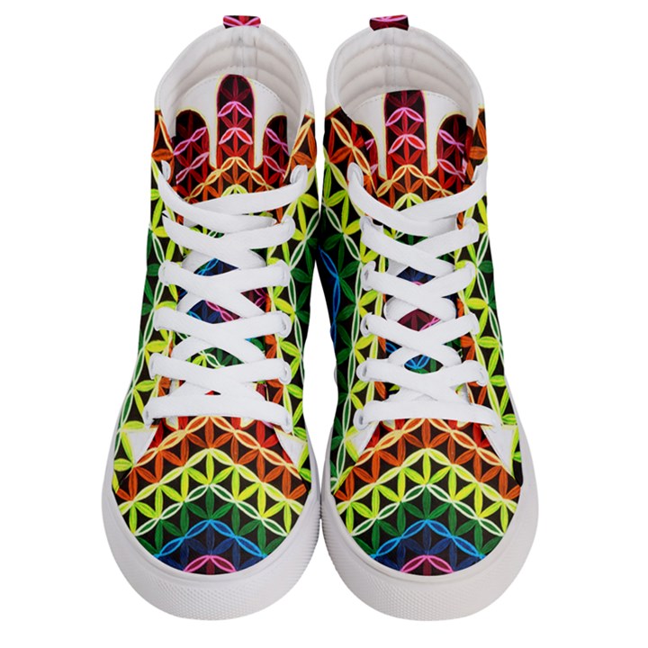 Hamsa of God Women s Hi-Top Skate Sneakers