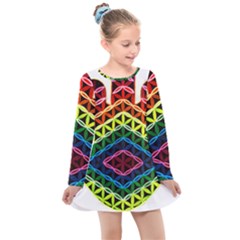 Hamsa Of God Kids  Long Sleeve Dress by CruxMagic