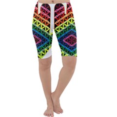 Hamsa Cropped Leggings  by CruxMagic