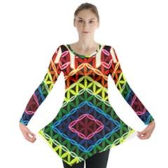 Hamsa Long Sleeve Tunic  by CruxMagic