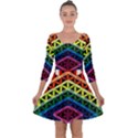 Hamsa Quarter Sleeve Skater Dress View1