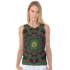 Sunshine Mandala In Rose Heaven Women s Basketball Tank Top by pepitasart