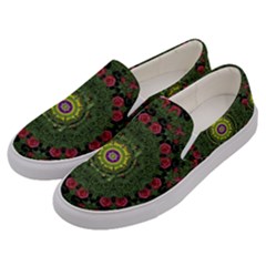 Sunshine Mandala In Rose Heaven Men s Canvas Slip Ons