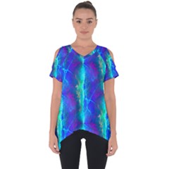 Periwinkle Marble Cut Out Side Drop Tee by 1dsignmovesu