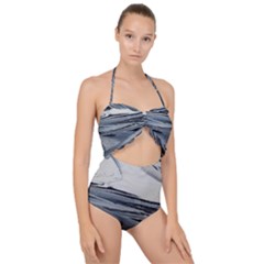 Space Drift Scallop Top Cut Out Swimsuit