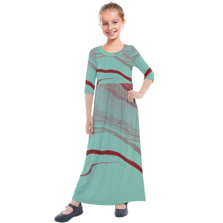 FLOATING AWAY Kids  Quarter Sleeve Maxi Dress