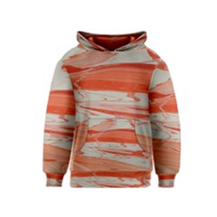 Orange Swirl Kids  Pullover Hoodie by WILLBIRDWELL