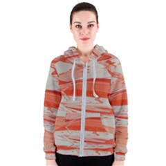 Orange Swirl Women s Zipper Hoodie by WILLBIRDWELL