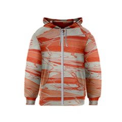 Orange Swirl Kids  Zipper Hoodie by WILLBIRDWELL